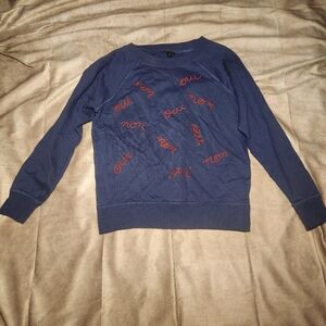 J Crew Oui Non Beaded Sweatshirt